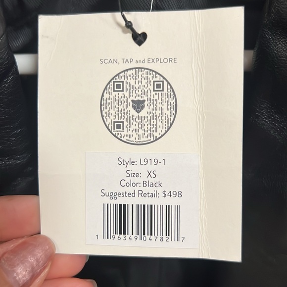 Revolve Lita by Ciara Lamb Leather Black Blaxer XS.  New with tags $498 retail - Picture 8 of 16